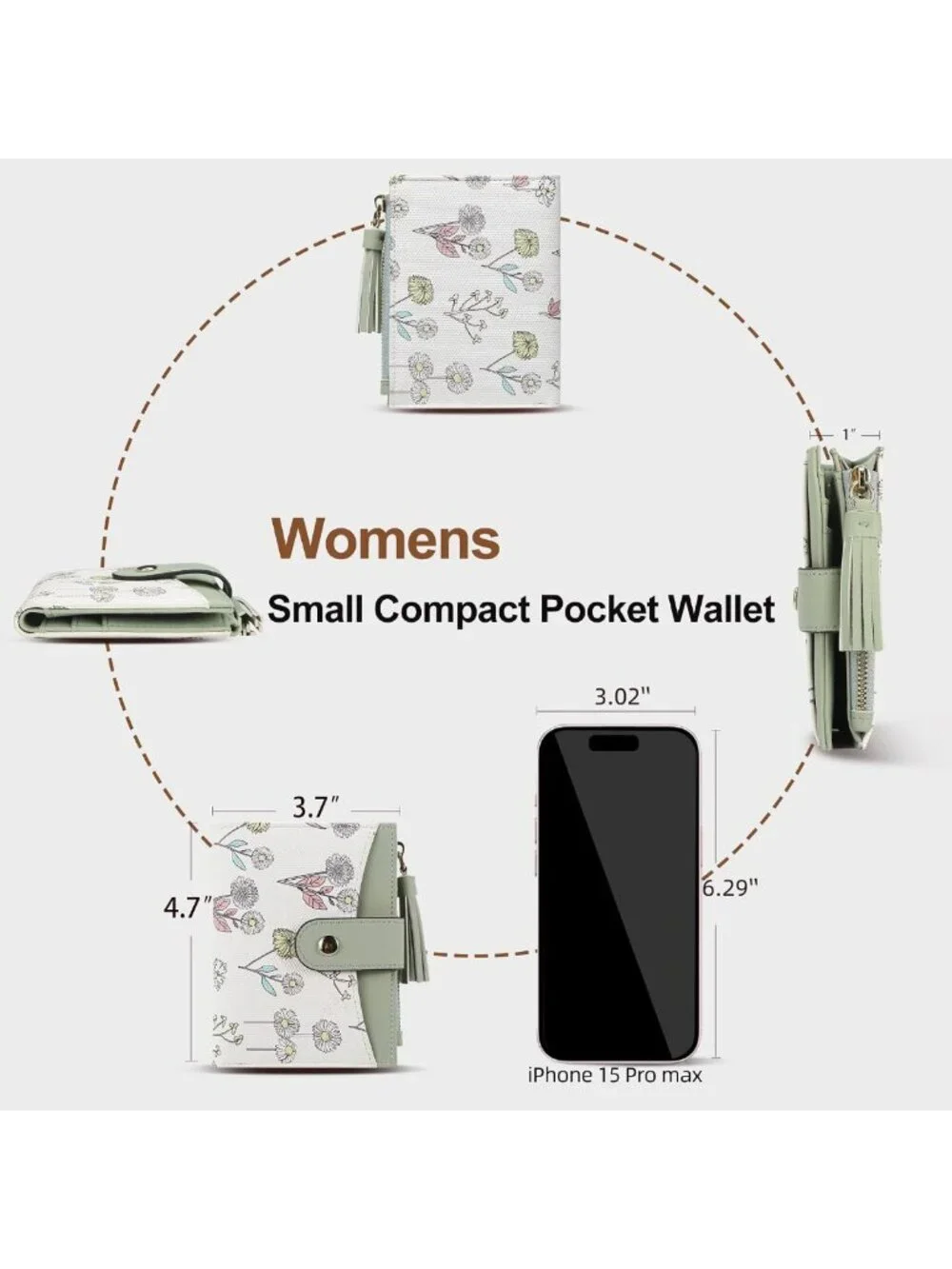 Slim RFID Blocking Wallet for Women | Bifold Leather Credit Card Holder with